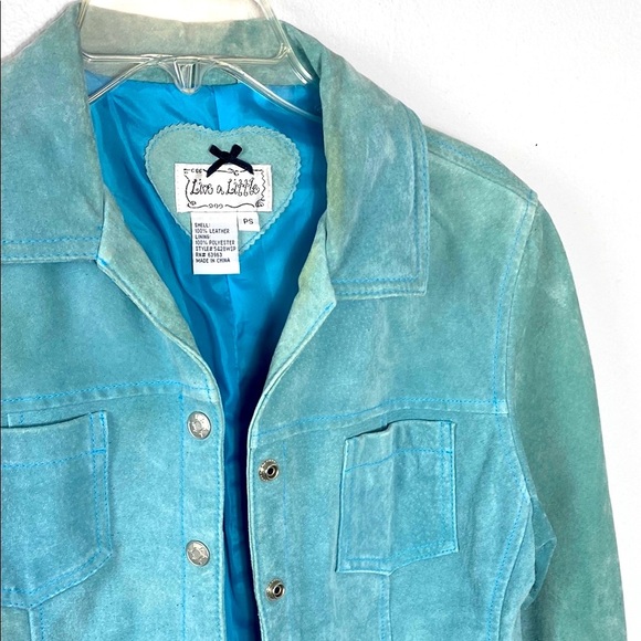 Live a Little Blue Blazer Suede-Like Jacket - Picture 4 of 16